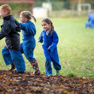 students running outside