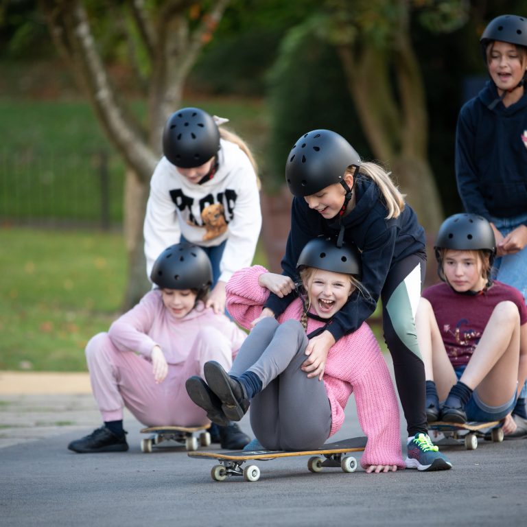 girls on skateboards