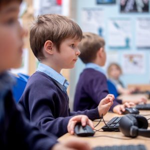 pupils on computers