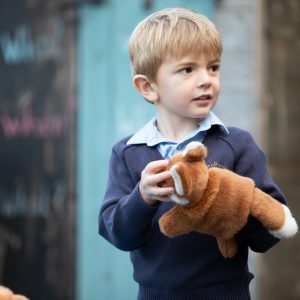 pupil with puppet