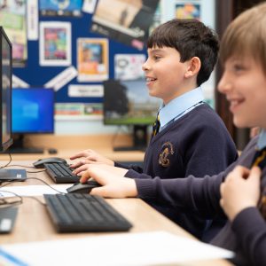 students using PCs