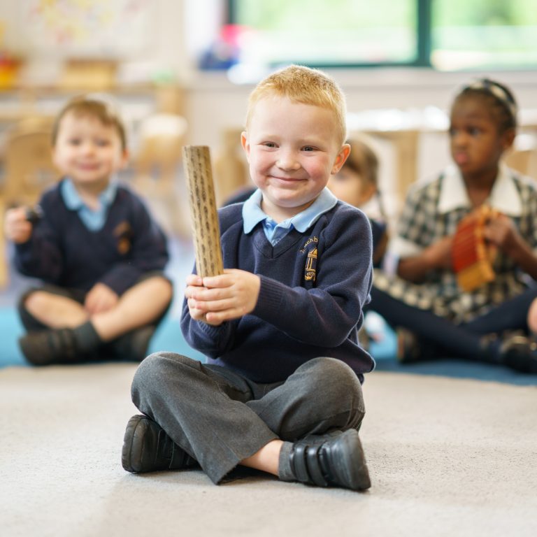 students playing music