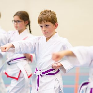 students doing martial arts