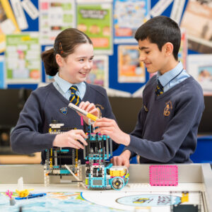 Year 7 Robotics lesson at prep school in Buckingham