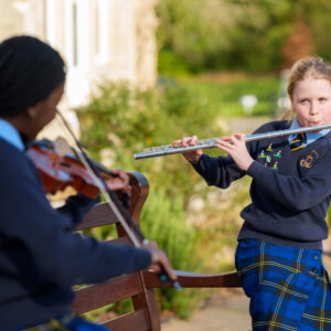 Music at Beachborough Prep on the main lawn