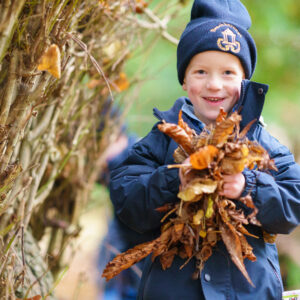 Forest school learning at Beachborough Prep