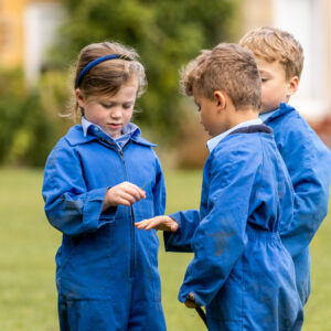 Children playing on main lawn