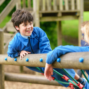 children enjoying the play equipment at school