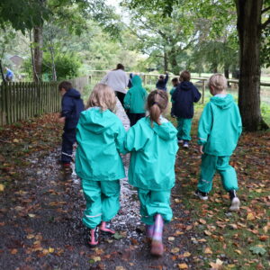 Wellbeing walk to the woods at Beachborough Prep