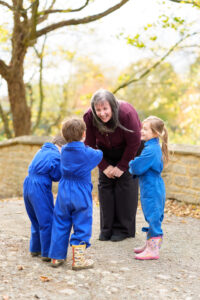 Beachborough Prep Head Teacher with students