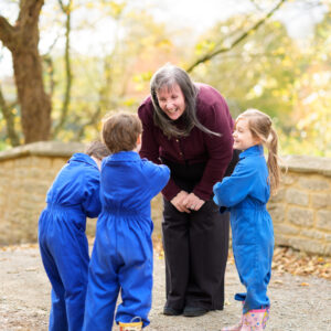 Beachborough Prep Head Teacher with students